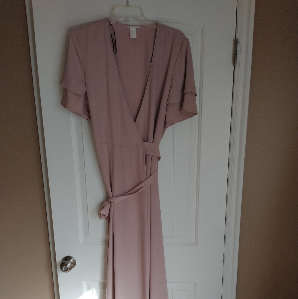 Pink H&M wrap around dress.